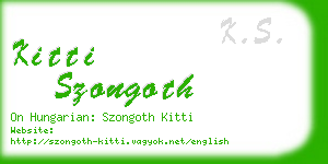 kitti szongoth business card